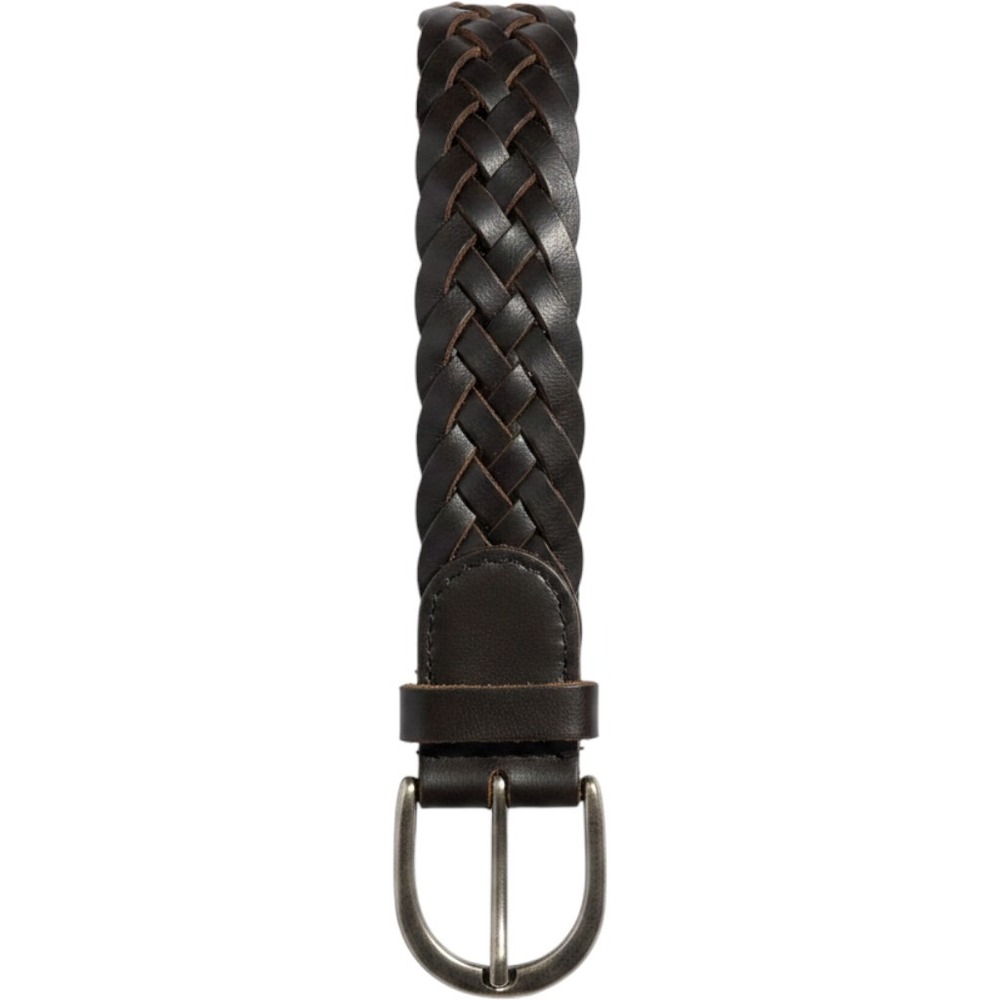 Hollister Braided Leather Belt Unisex 39 Inch Brown Woven Boho Western Y2k Indie